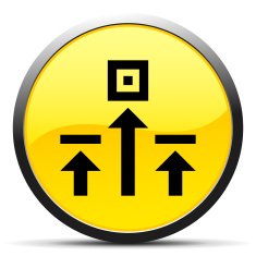 Logistics icon on a round button N87