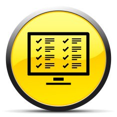 Computer icon on a round button N56