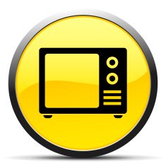 Television Set icon on a round button N26