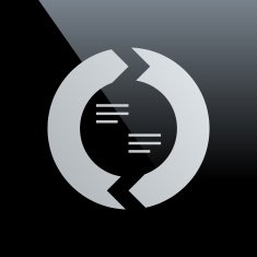 Chevron Chart icon on a black background N23