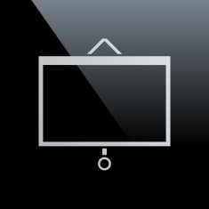 Presentation icon on a black background N11