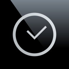 Clock icon on a black background N3