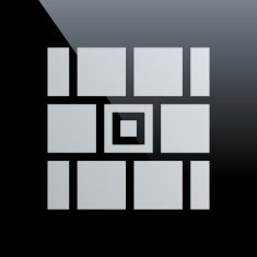 Wall icon on a black background N16