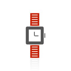 Wristwatch icon on a white background N14