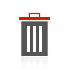 Garbage Can icon on a white background N7