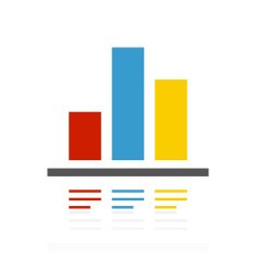 Bar Graph icon on a white background N161