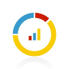 Donut Chart icon on a white background N69
