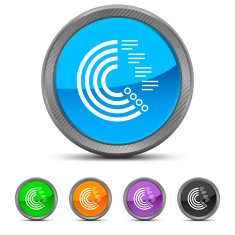 Radial Bar Chart icon on circle buttons N10