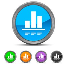 Bar Graph icon on circle buttons N47