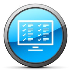 Computer icon on a round button N57