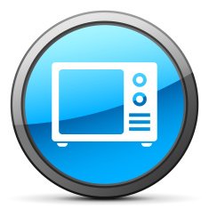 Television Set icon on a round button N27