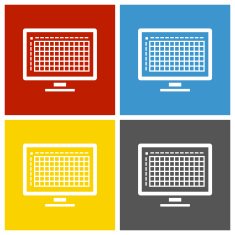Computer icon on square buttons N13