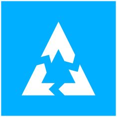 Chevron Chart icon on a blue background N14
