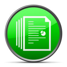 Document icon on a round button N161