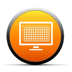 Computer icon on a round button N60