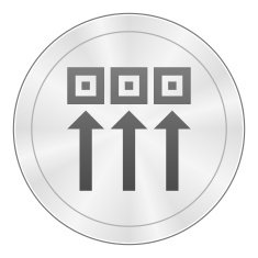 Logistics icon on a round button N92