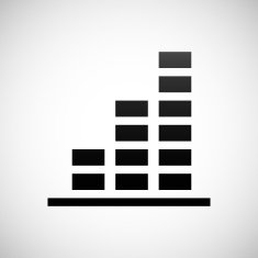 Bar Graph icon on a white background N163
