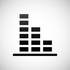 Bar Graph icon on a white background N164