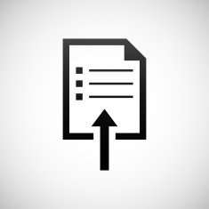 Document Uploading icon on a white background