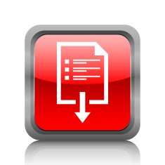 Document Downloading icon on a square button N7