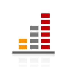Bar Graph icon on a white background N166