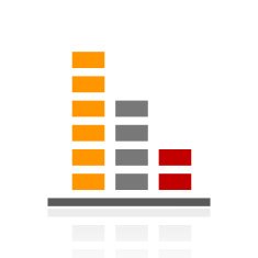 Bar Graph icon on a white background N167