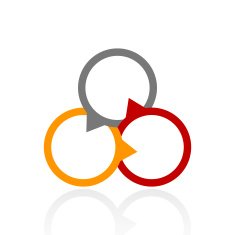 Venn Diagram icon on a white background N41
