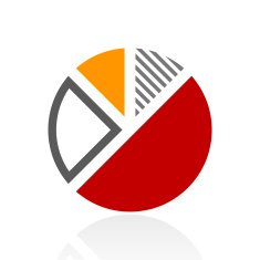 Pie Chart icon on a white background N38