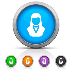 Businesswoman icon on round buttons N20