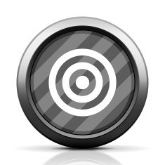 Target icon on a round button N101