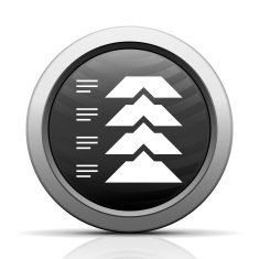 Flowchart icon on a round button N186