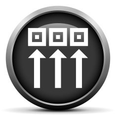 Logistics icon on a round button N95