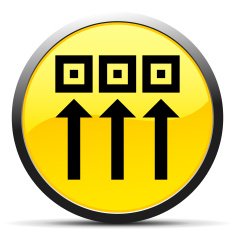Logistics icon on a round button N96