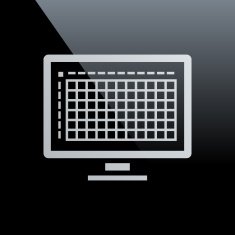 Computer icon on a black background N13