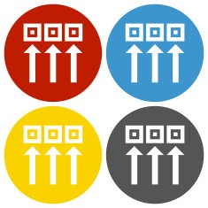 Logistics icon on circle buttons N20