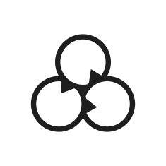 Venn Diagram icon on a white background N45