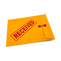 received on manila envelope