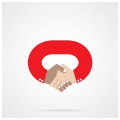 handshake abstract design symbol