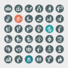 Set of business concept icons N2