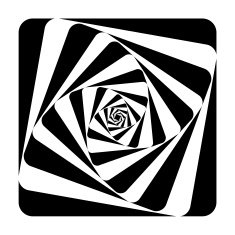 Black and white spiral tunnel Vector
