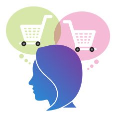 think shopping concept