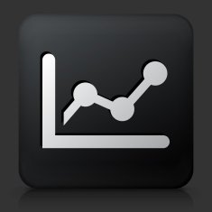 Black Square Button with Dotted Chart Icon