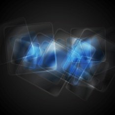 Abstract blue glossy squares background