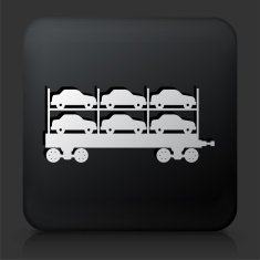 Black Square Button with Car Shipping