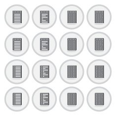 Vector of flat icon document set