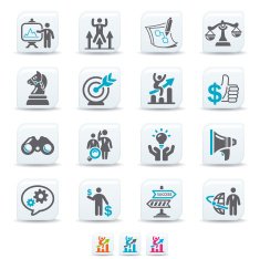 Business strategy icons N2