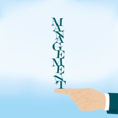 Management word with in form of stacked letters