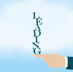 Leading word with in form of stacked letters