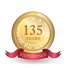 Hundred Thirty Five Years Experience Banner