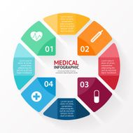 Medical plus sign healthcare hospital infographic